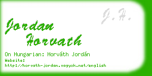 jordan horvath business card