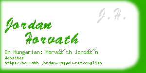 jordan horvath business card